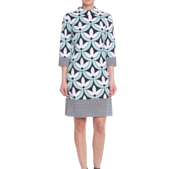 J. McLaughlin Dress Mock neck Shift Dress Catalina Cloth Size Small - Picture 10 of 10